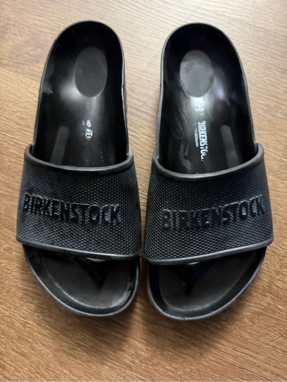 Birkenstock barbados Eva black slide sandals